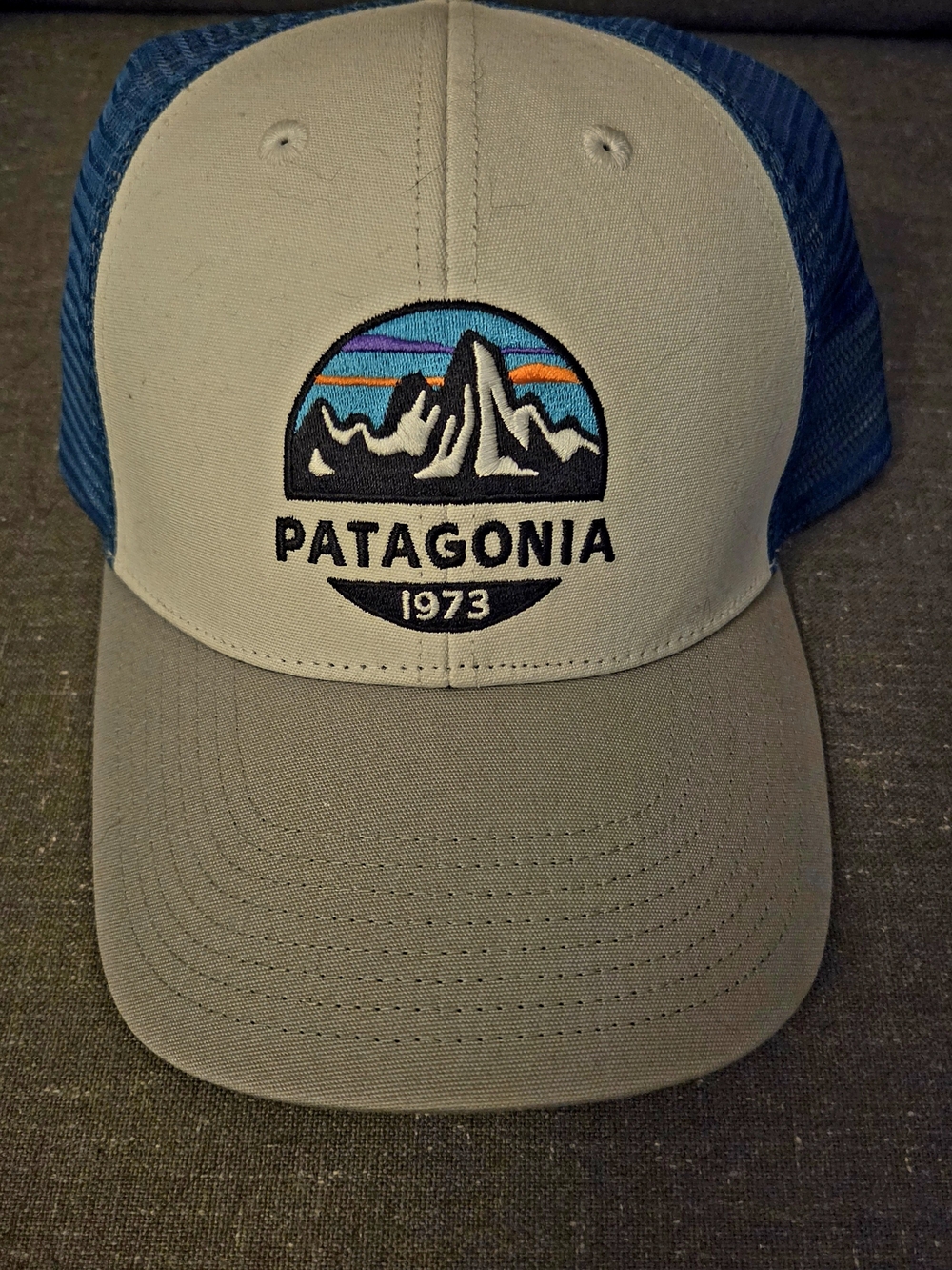 Patagonia Men's Khaki & Blue Trucker Hat